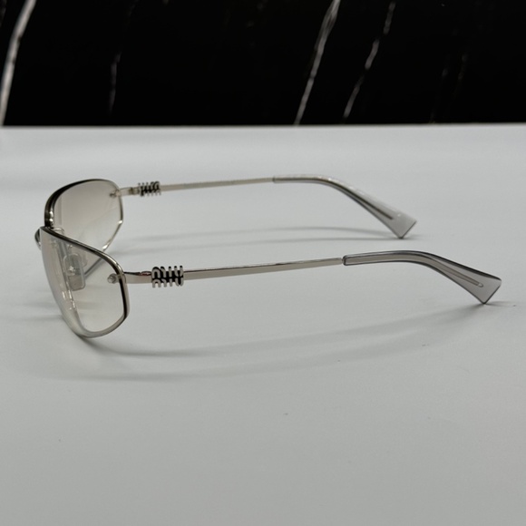 NEW SMU A50 1BC8H1 MIU MIU SILVER GREY MUA50S 1BC8H1 SHIELD WOMEN SUNGLASSES main image 12